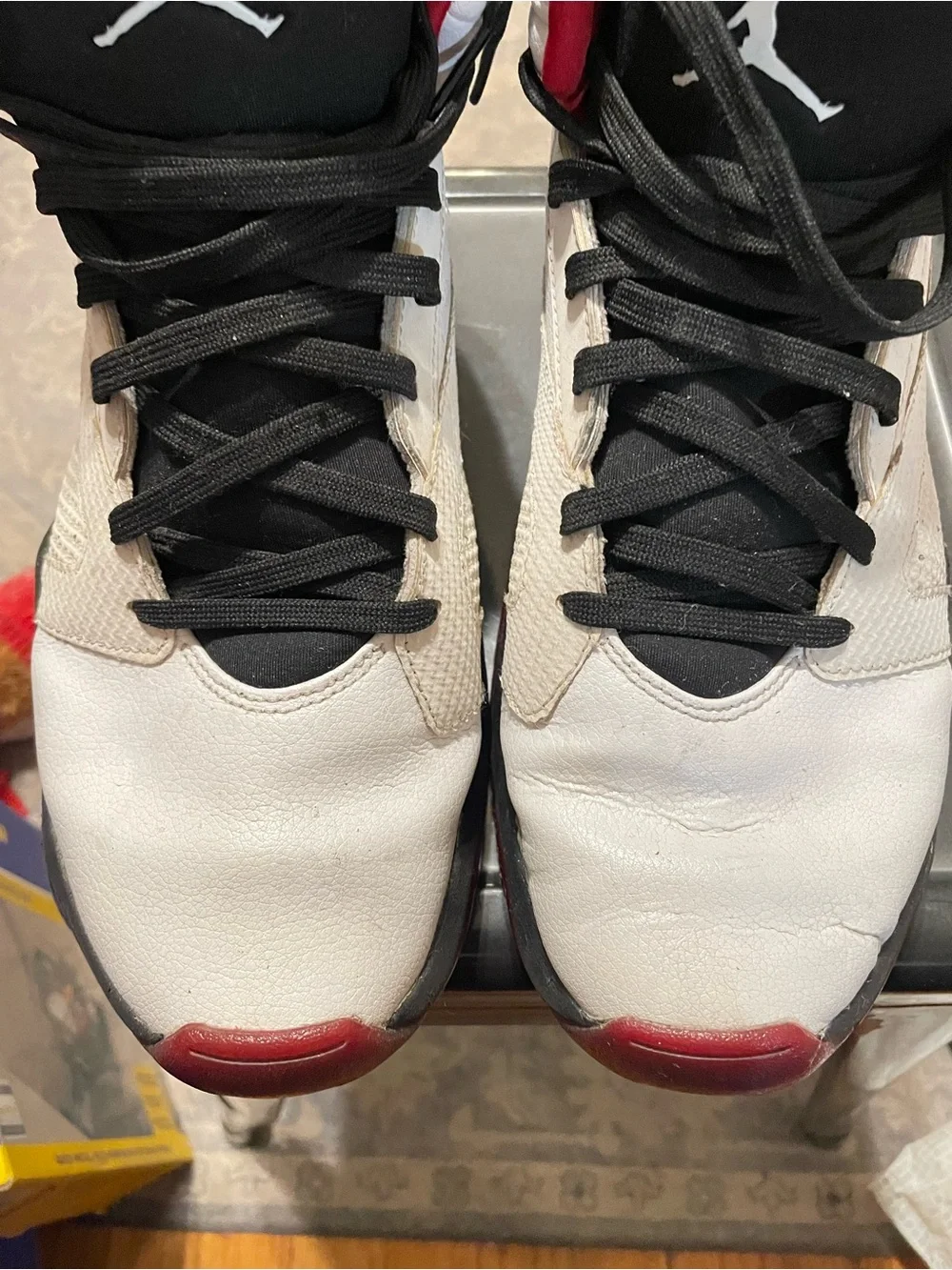Jordan Men’s Athletic Shoes - White/Black/Red